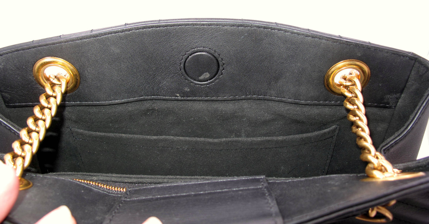 Original LOUIS VUITTON "NEW WAVE" Black Calfskin Ladies Handbag