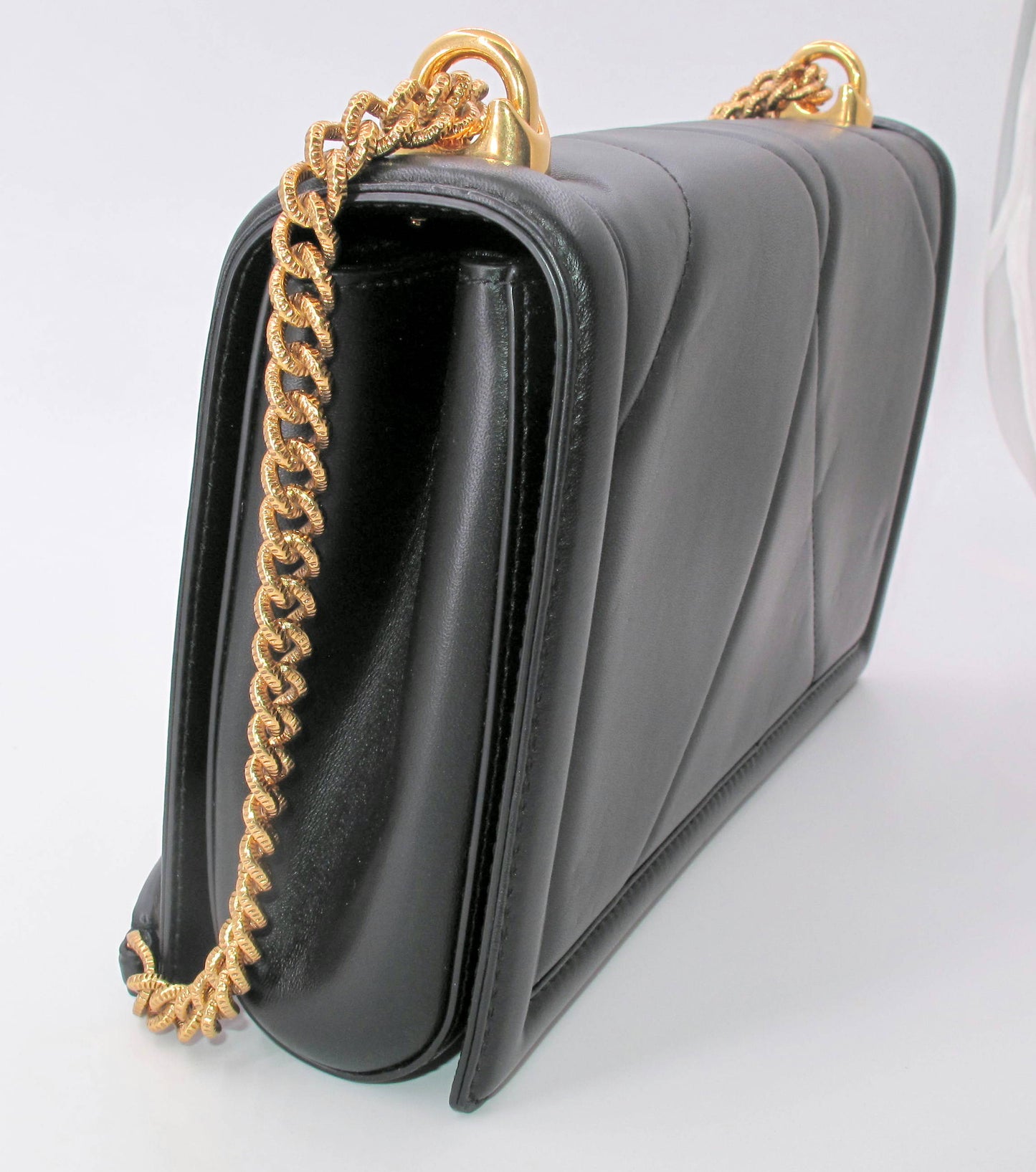 DOLCE & GABBANA Devotion Black Ladies Handbag with Dustbag