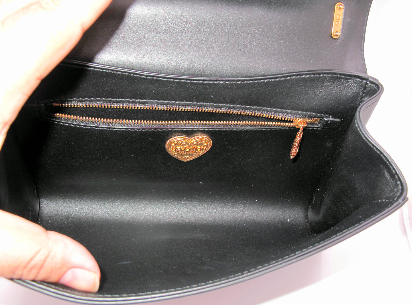 DOLCE & GABBANA Devotion Black Ladies Handbag with Dustbag