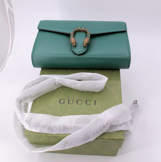 Original GUCCI "DIONYSUS" Shoulder bag Green Color With Box/Dustbag