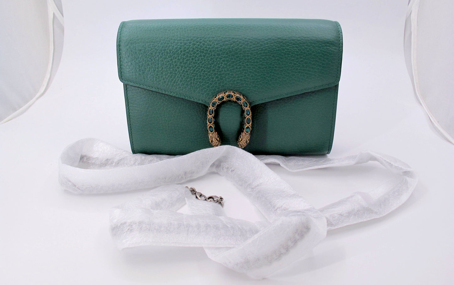 Original GUCCI "DIONYSUS" Shoulder bag Green Color With Box/Dustbag