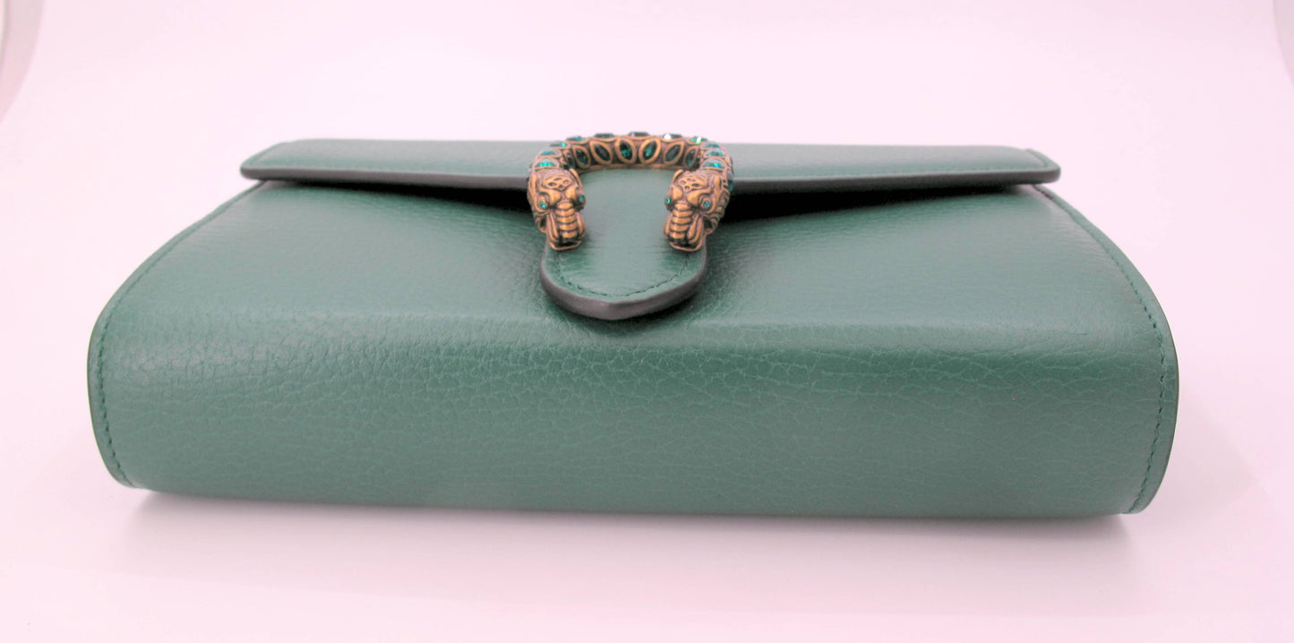 Original GUCCI "DIONYSUS" Shoulder bag Green Color With Box/Dustbag