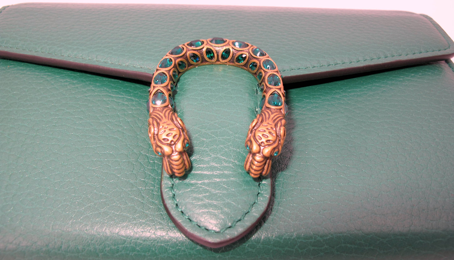 Original GUCCI "DIONYSUS" Shoulder bag Green Color With Box/Dustbag