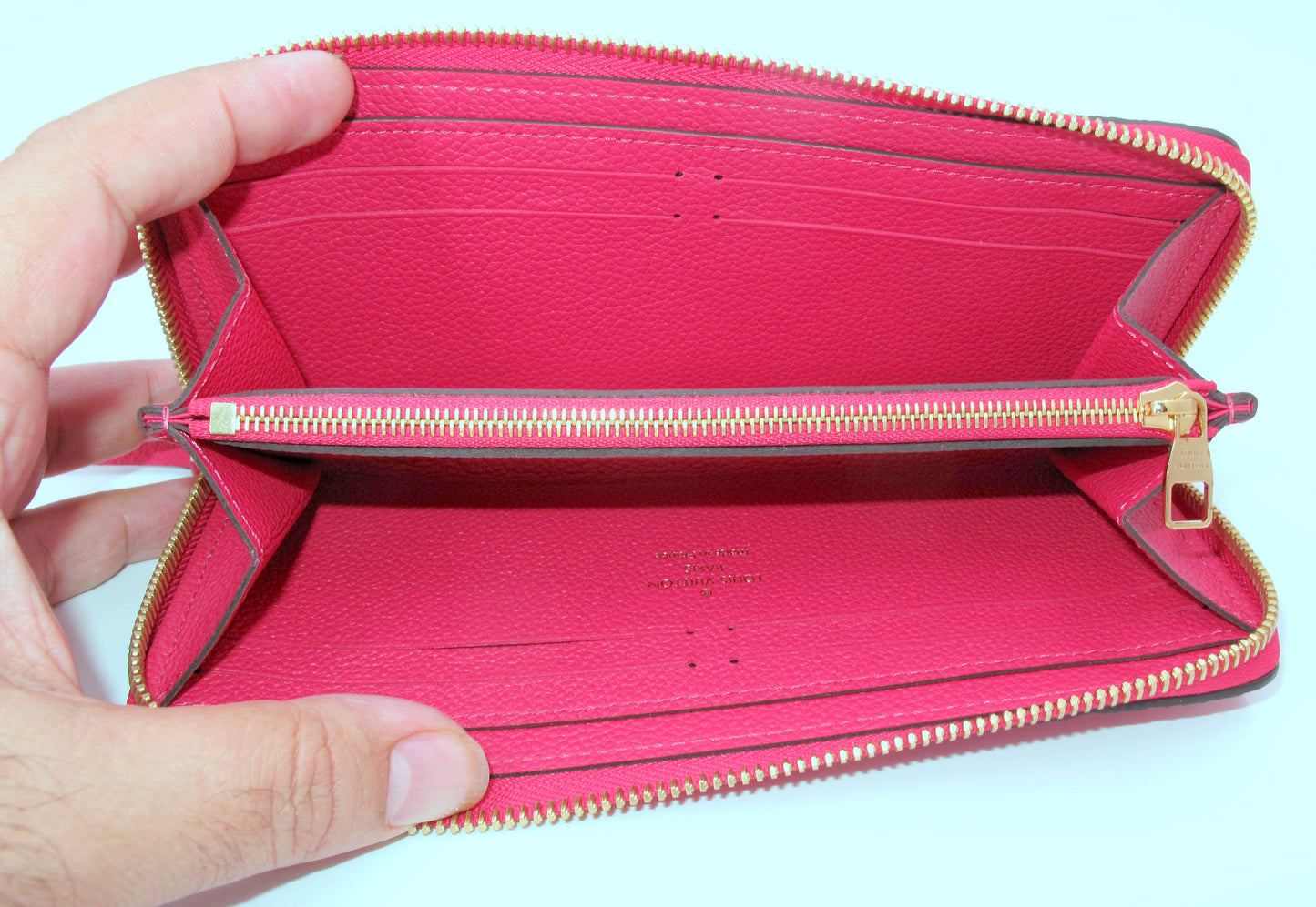 Original Louis Vuitton Clemence Empreinte Leather Ladies Long Wallet
