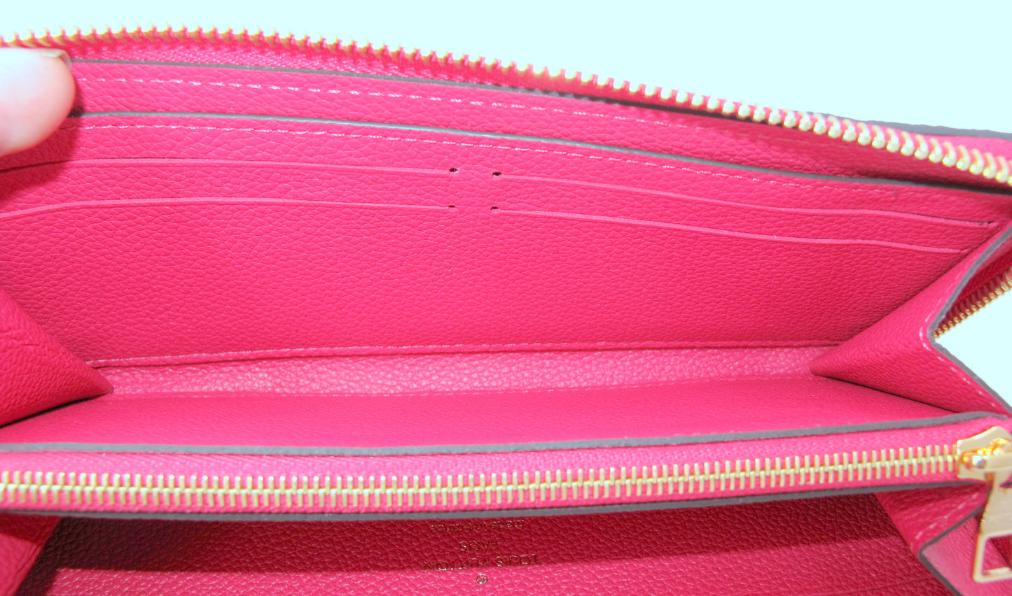 Original Louis Vuitton Clemence Empreinte Leather Ladies Long Wallet