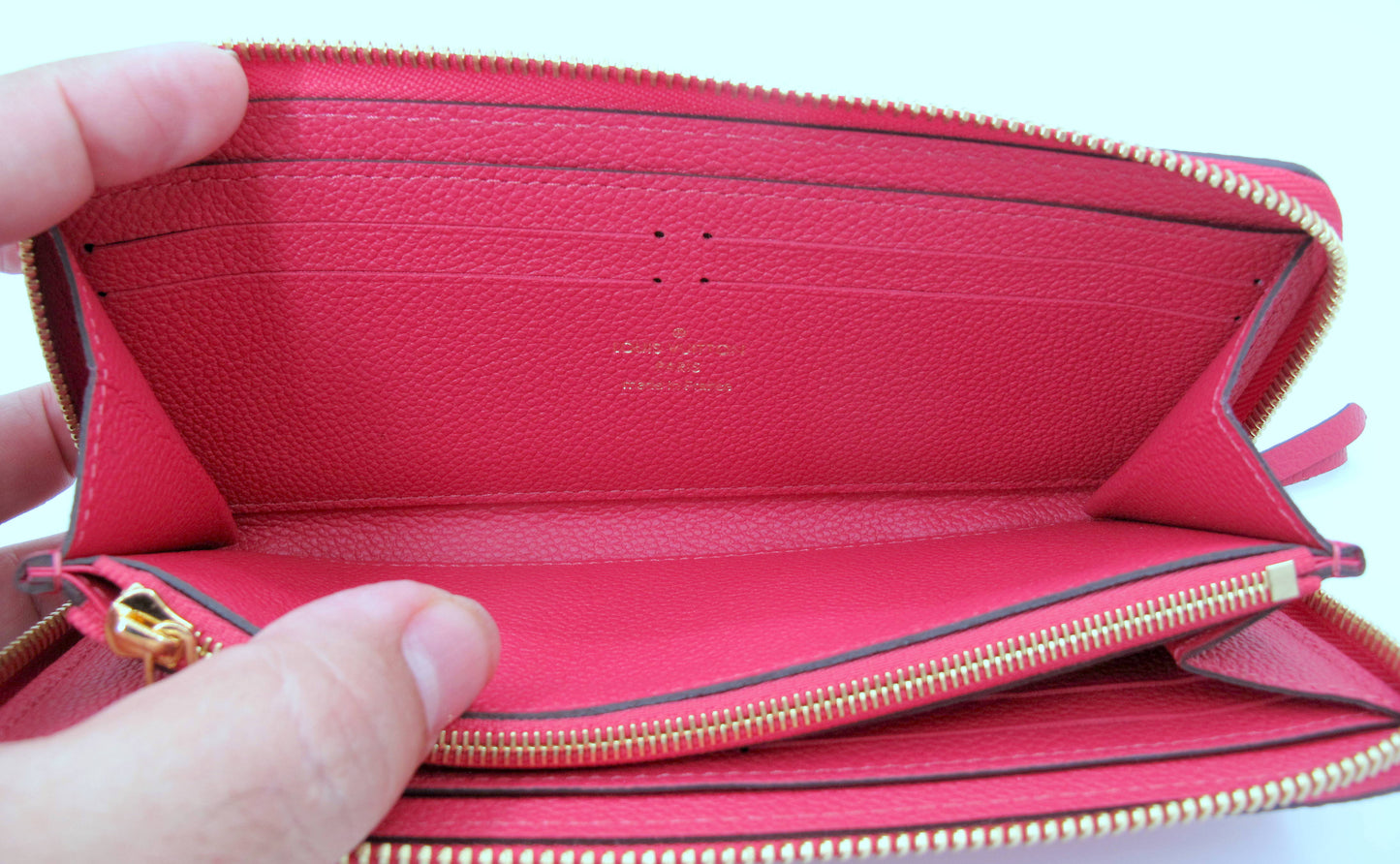 Original Louis Vuitton Clemence Empreinte Leather Ladies Long Wallet
