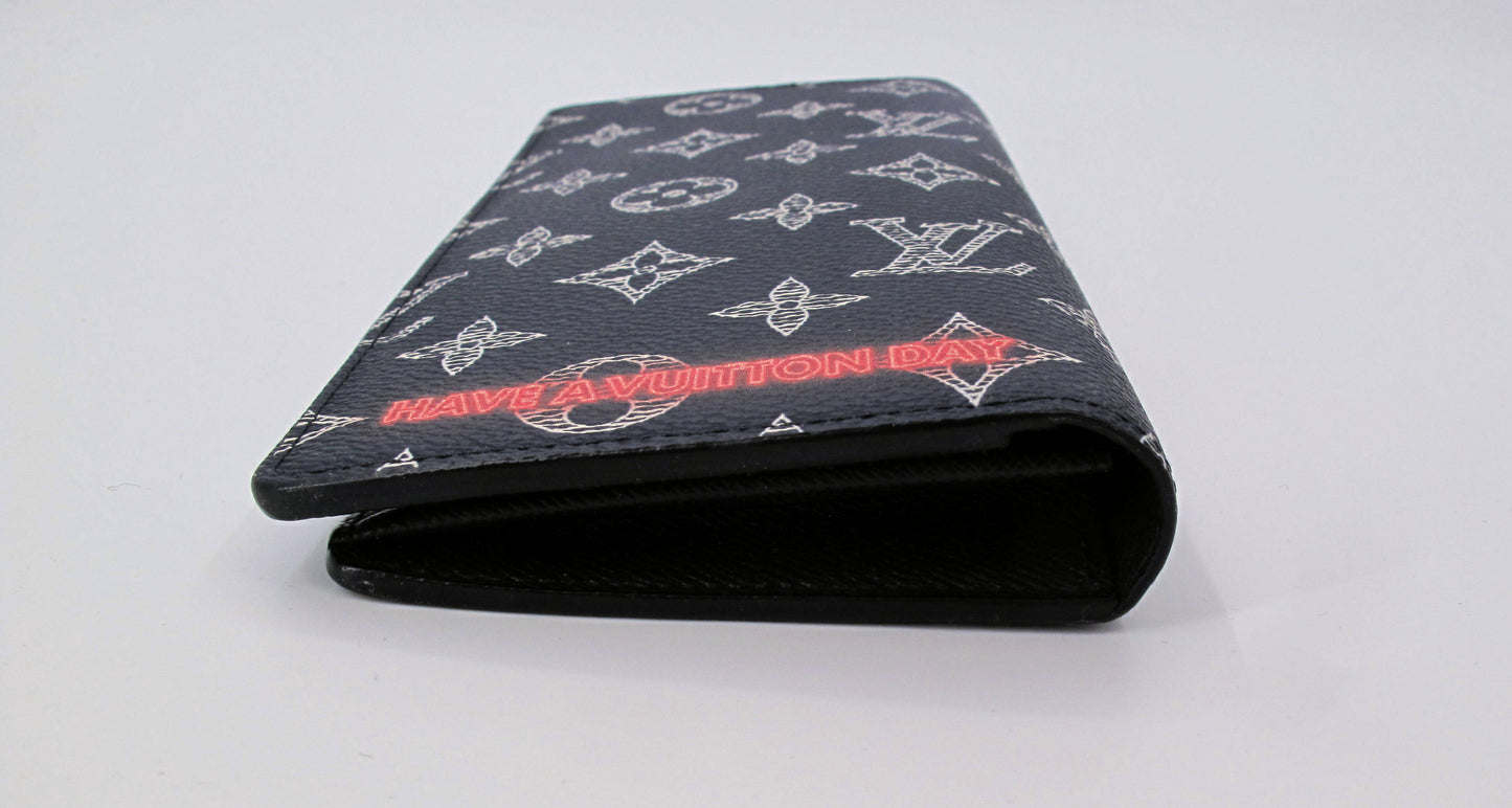 Original Louis Vuitton UPSIDE DOWN INK Monogram Ladies Long Wallet