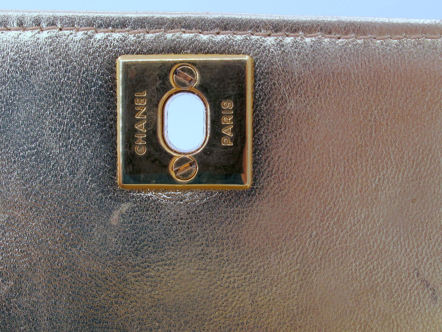 Original CHANEL Mini Vintage Gold Shoulder Ladies Leather Handbag