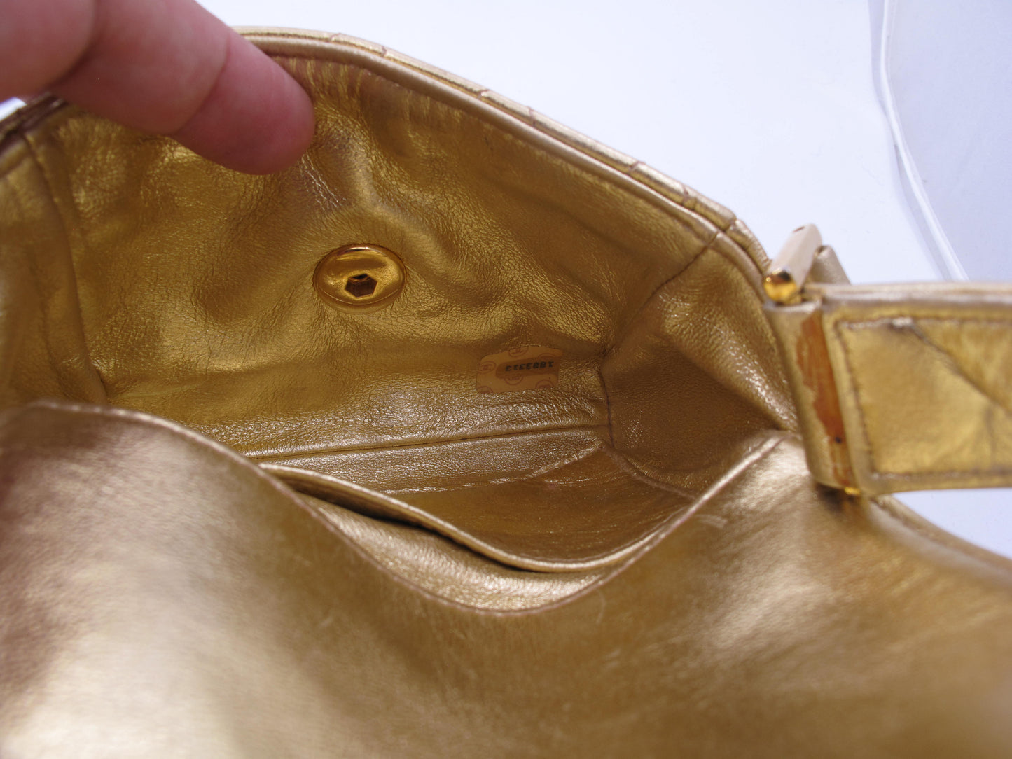 Original CHANEL Mini Vintage Gold Shoulder Ladies Leather Handbag
