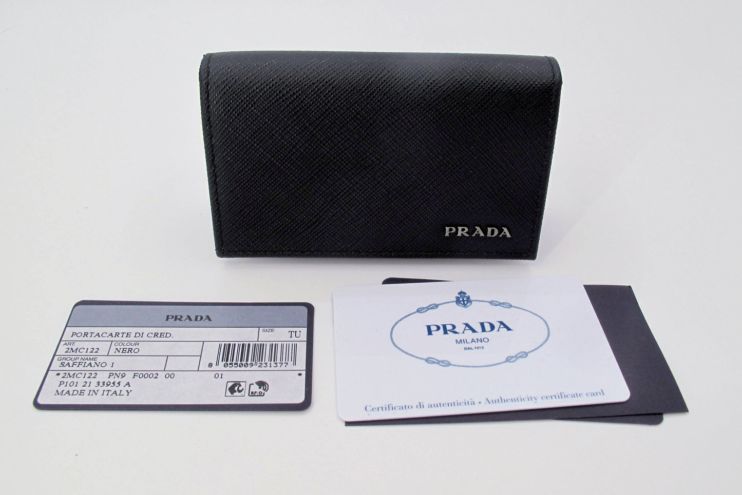 Stunning Original PRADA Black Saffiano Card Case