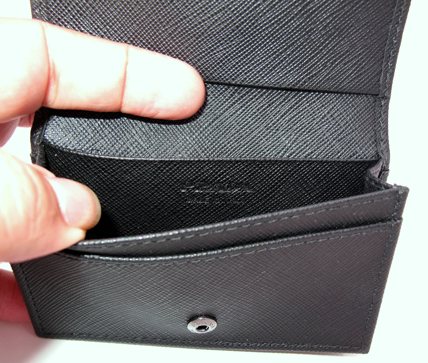 Stunning Original PRADA Black Saffiano Card Case